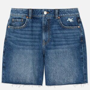 🌟‎ Denim & Co Bermuda High-Rise Frayed Hem Denim Shorts - NEW 🌟